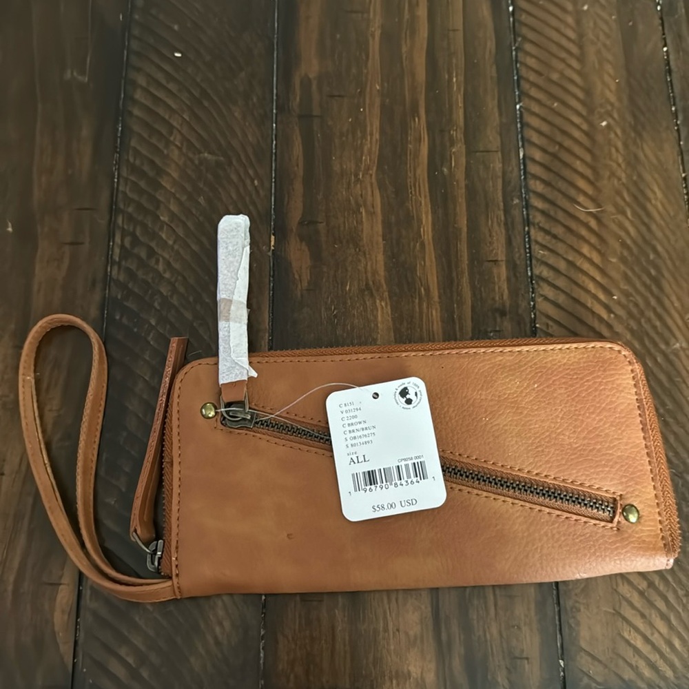 NWT Distressed Vegan Wallet by Free People
